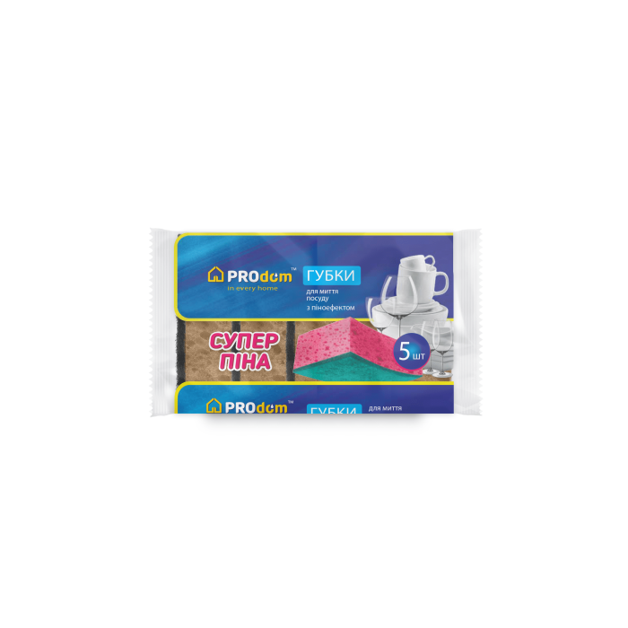Губка кухонна 5 шт пориста "СУПЕР ПІНА "