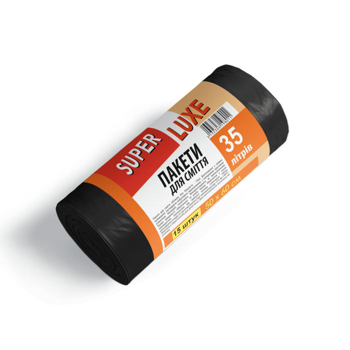 Пакети для сміття   35*15 ТМ Super Luxe