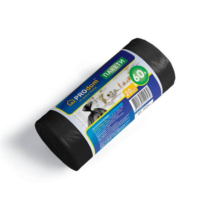 Пакети для сміття  60*20 Чорні ТМ PROdom