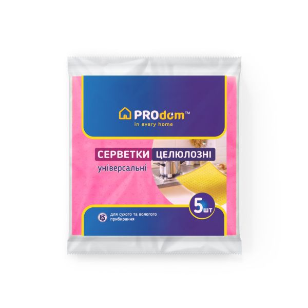 Серветки целюлозні 5 шт ТМ Продом